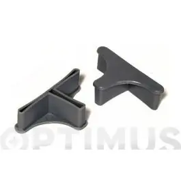 Pie angulo estanteria doble gris p/40 40 x 40 mm 48 unidades simonrack