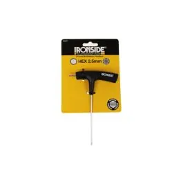 Llave allen mango en t punta larga con bola 2,5 mm, 95 mm, 2 puntas ironside