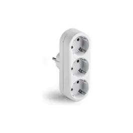 Adaptador frontal 3 tomas blanco 16a 250v famatel