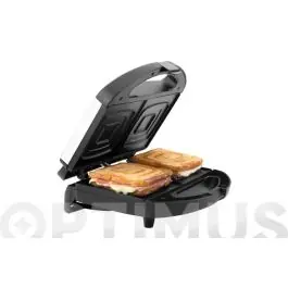 Sandwichera inox negra 750w lacor