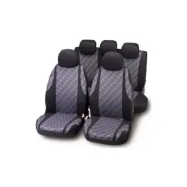 Funda asiento auto jaquard 9 piezas elasticas negro/gris bottari