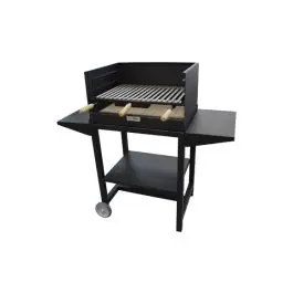 Barbacoa carbon-leña rectangular con refrectario h101 x 125 x 58 cm imex el zorro