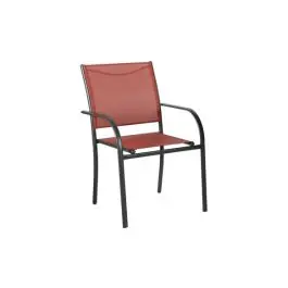 Sillon acero textilene granate import