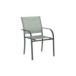 Sillon acero textilene verde import