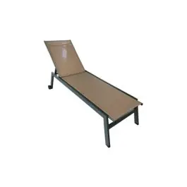Tumbona aluminio textilene taupe import