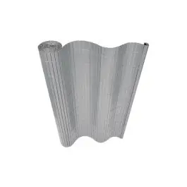 Cañizo pvc reforzado 2 tabiques 19 mm 1,5 x 3 m gris natuur