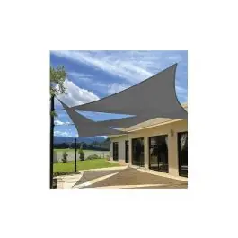 Toldo vela sombreo triangular impermeable poliester 3 x 3 x 3 m antracita natuur