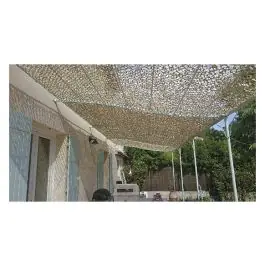 Toldo vela sombreo triangular camuflaje 3,6 x 3,6 x 3,6 m arena natuur