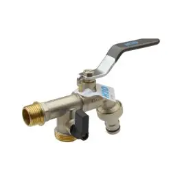 Grifo esfera jardin pn-16 enchufe rapido 1/2 x 3/4 x 3/4 dos salidas h2o