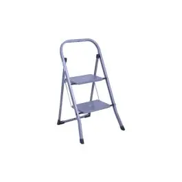 Taburete escalera praktico 2 peldaños gris ambit