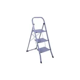 Taburete escalera praktico 3 peldaños gris ambit