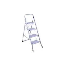 Taburete escalera praktico 4 peldaños gris ambit