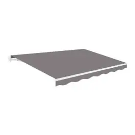 Toldo manual aluminio smartsun 4 x 2,5 m gris ceniza polyester - Okoru