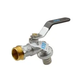 Grifo esfera jardin pn-16 racor manguera export 3/4 x 1 plata mango azul h2o