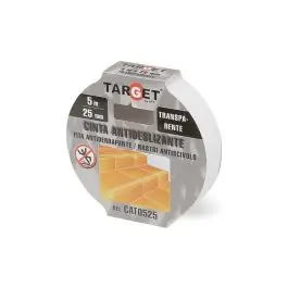 Cinta antideslizante 5 m x 25 mm transparente target