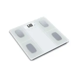 Bascula baño digital grasa corporal cristal blanca ambit - Non