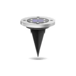 Baliza solar metal ip44 8 horas de autonomia pack 2 unidades xanlite
