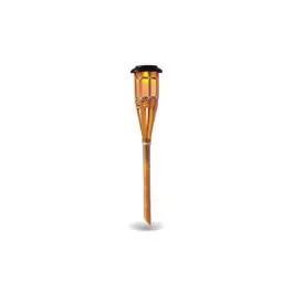 Baliza solar led bambu efecto llama xanlite
