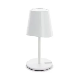 Lampara de mesa de metal blanca 38cm usb recargable 250 lumens regulable cct 3000-4000 xanlite
