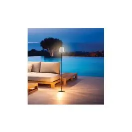 Lampara de pie de metal blanco 130cm usb recargable 400 lm cct regulable 3000-4000k xanlite