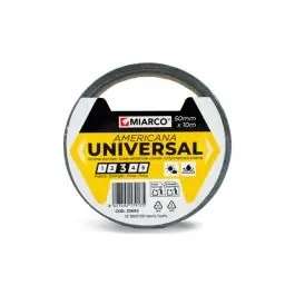 Cinta americana universal 10 m x 50 mm negro miarco