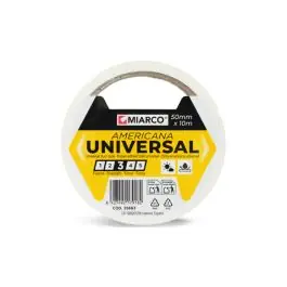 Cinta americana universal 10 m x 50 mm blanco miarco