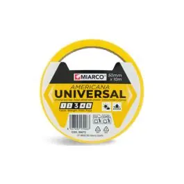 Cinta americana universal 10 m x 50 mm amarillo miarco