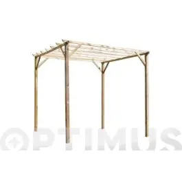 Pergola madera pino macizo iris 12.6m2 420 x 300 x h249 cm poste 9.5x9.5cm non