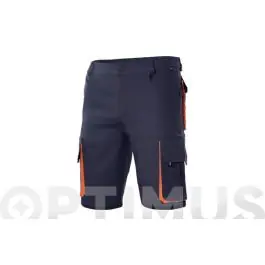 Bermuda poliester / algodon 200 gr total match marino / naranja t 46 velilla