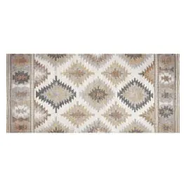 Alfombra vinilica estampada kilim grises 50x110cm stor planet