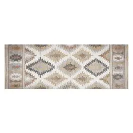 Alfombra vinilica estampada kilim grises 50x140cm stor planet