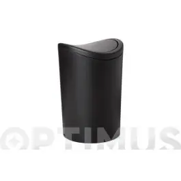 Papelera baño basculante negro 6 l tatay
