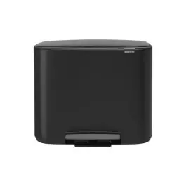 Cubo bo pedal bin negro mate 11+23 l brabantia