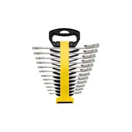 Llave combinada con carraca reversible set 12uds de 8 a 19mm cromo vanadio ironside