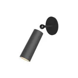Lampara pared interior cilindrica inalambrico negra roll 4 300lm 3000k ip20 newgarden