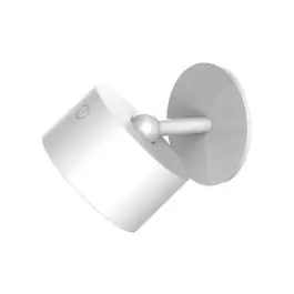 Lampara pared interior redonda inalambrico blanca roll 8 300lm 3000k ip20 newgarden
