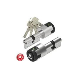 Cilindro c6 con alarma alta seguridad leva larga 40-30 niquel 5 llaves xl lince