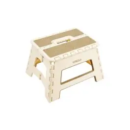 Taburete plegable beige 29x22x22cm arregui