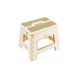Taburete plegable beige 29x22x27cm arregui