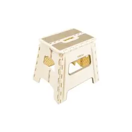 Taburete plegable beige 29x22x32cm arregui