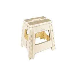 Taburete plegable beige 29x22x39cm arregui
