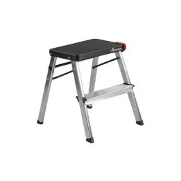Taburete aluminio 2 peldaños homologado m/2 negro rolser