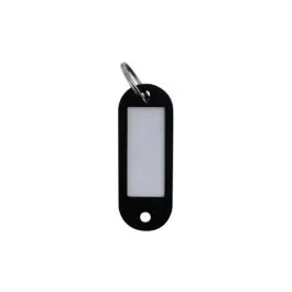 Portaetiqueta llaves plastico negro 100uds micel