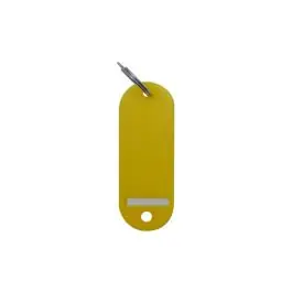 Portaetiqueta llaves plastico amarillo 100uds micel