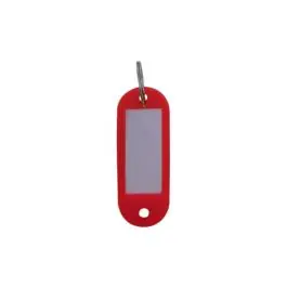 Portaetiqueta llaves plastico rojo 100uds micel