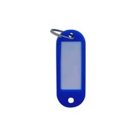 Portaetiqueta llaves plastico azul 100uds micel