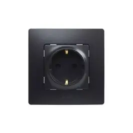 Base enchufe 2p+t empotrar negro serie niloe legrand