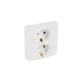 Base enchufe doble 2p+t blanco serie niloe legrand
