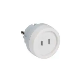 Adaptador enchufe viaje 2p blanco eur/usa legrand