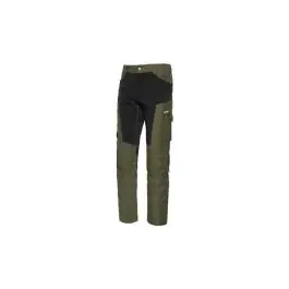 Pantalon algodon / nilon 230 gr flexard verde / negro talla xl issaline